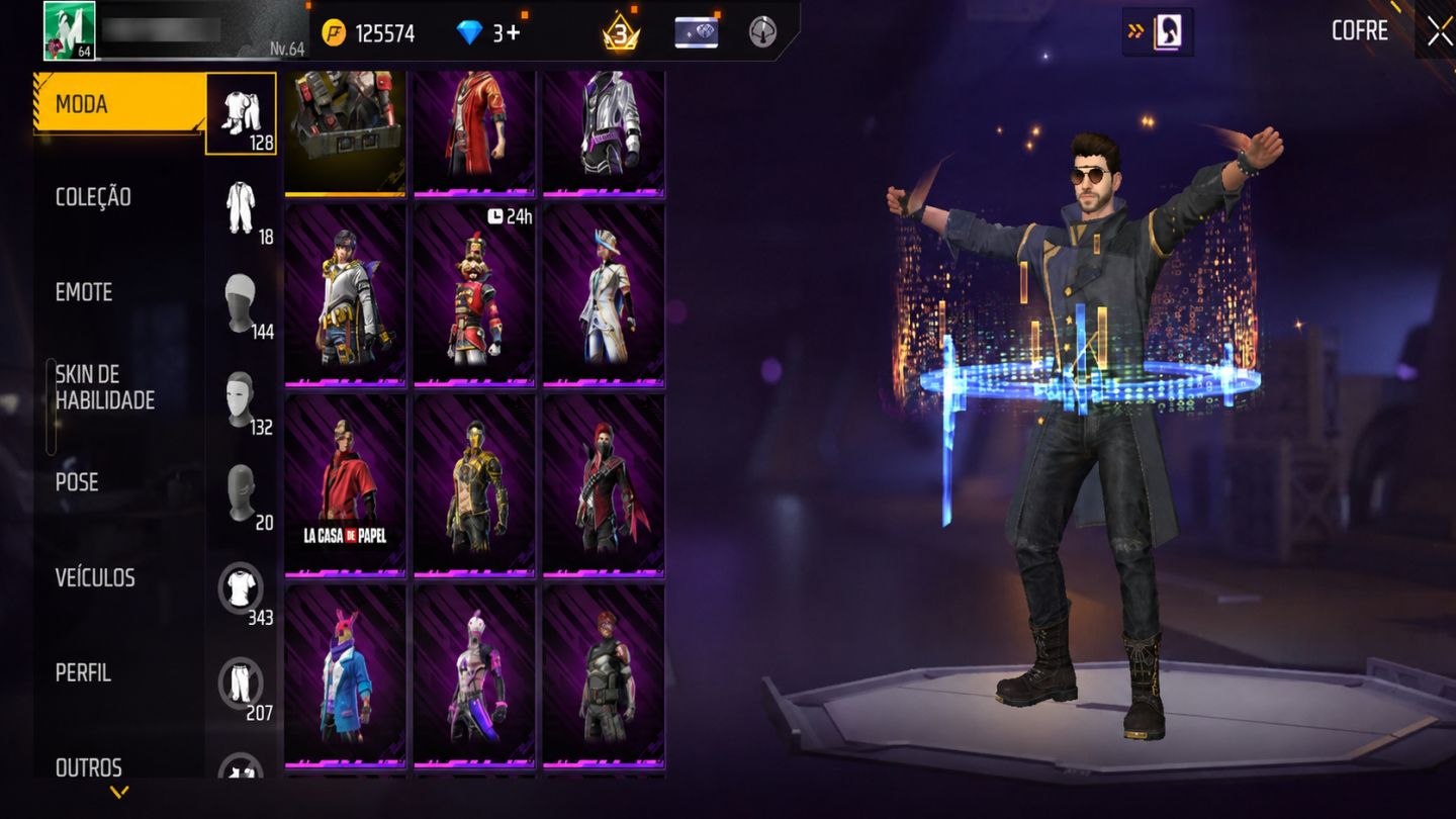 Conta de FF com angelical e skin rara (conta pessoal entt sem problemas de scam)