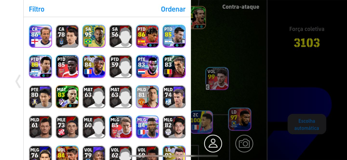 Conta Efootball Mobile cartas OLD VEJA AS FOTOS