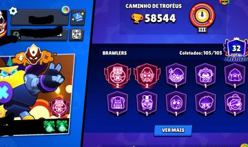 CONTA BRAWL STARS 58k + FULL BRAWLERS +2 mestres