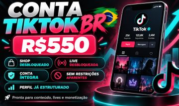 TikTok 1,3K Seguidores | Shop Ativa + Programa de Incentivo | Conta Íntegra