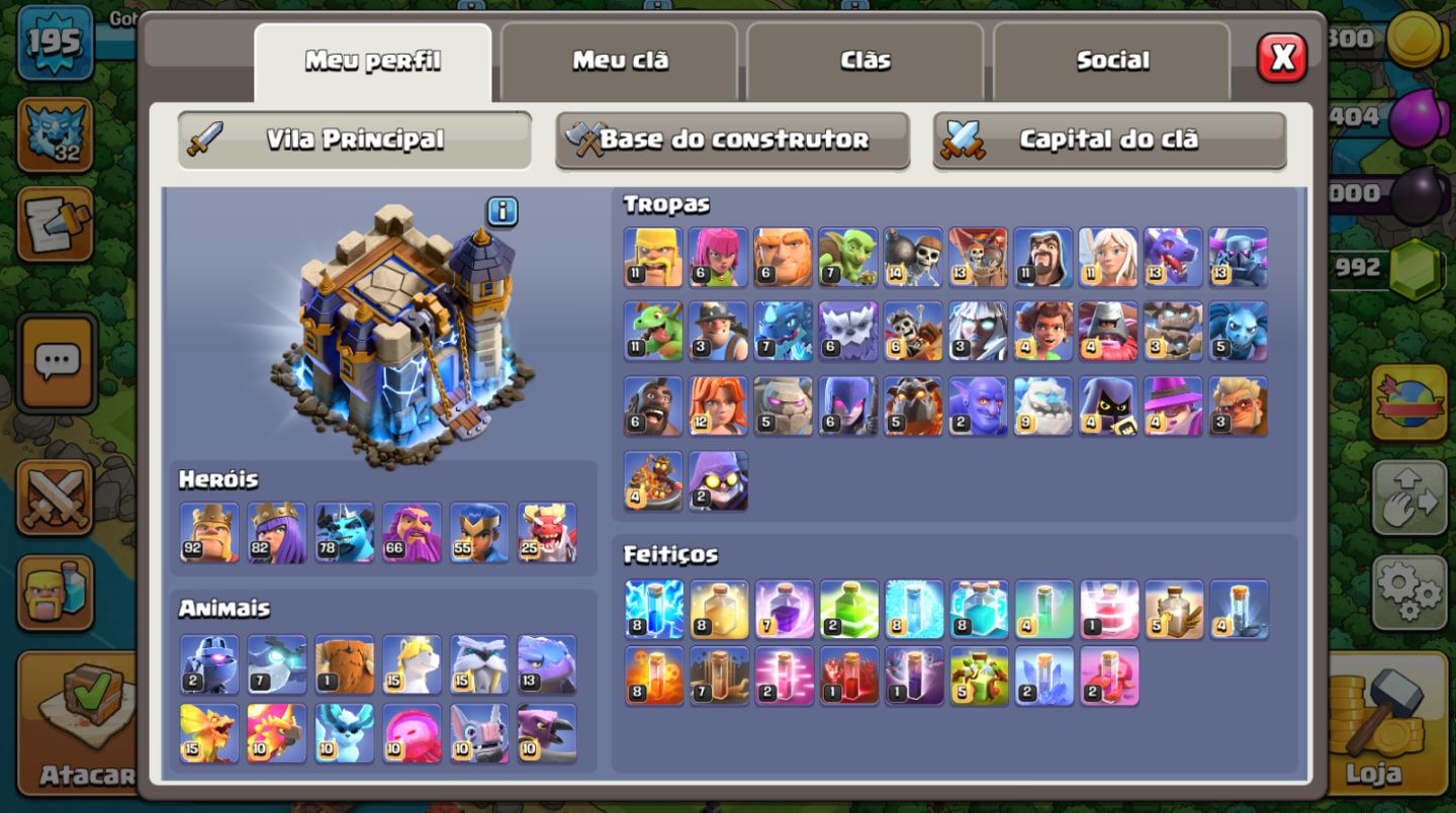 Conta Clash of Clans CV 18 - Semi Full