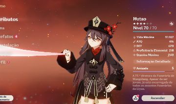 Conta de Genshin com Nefer de assinatura