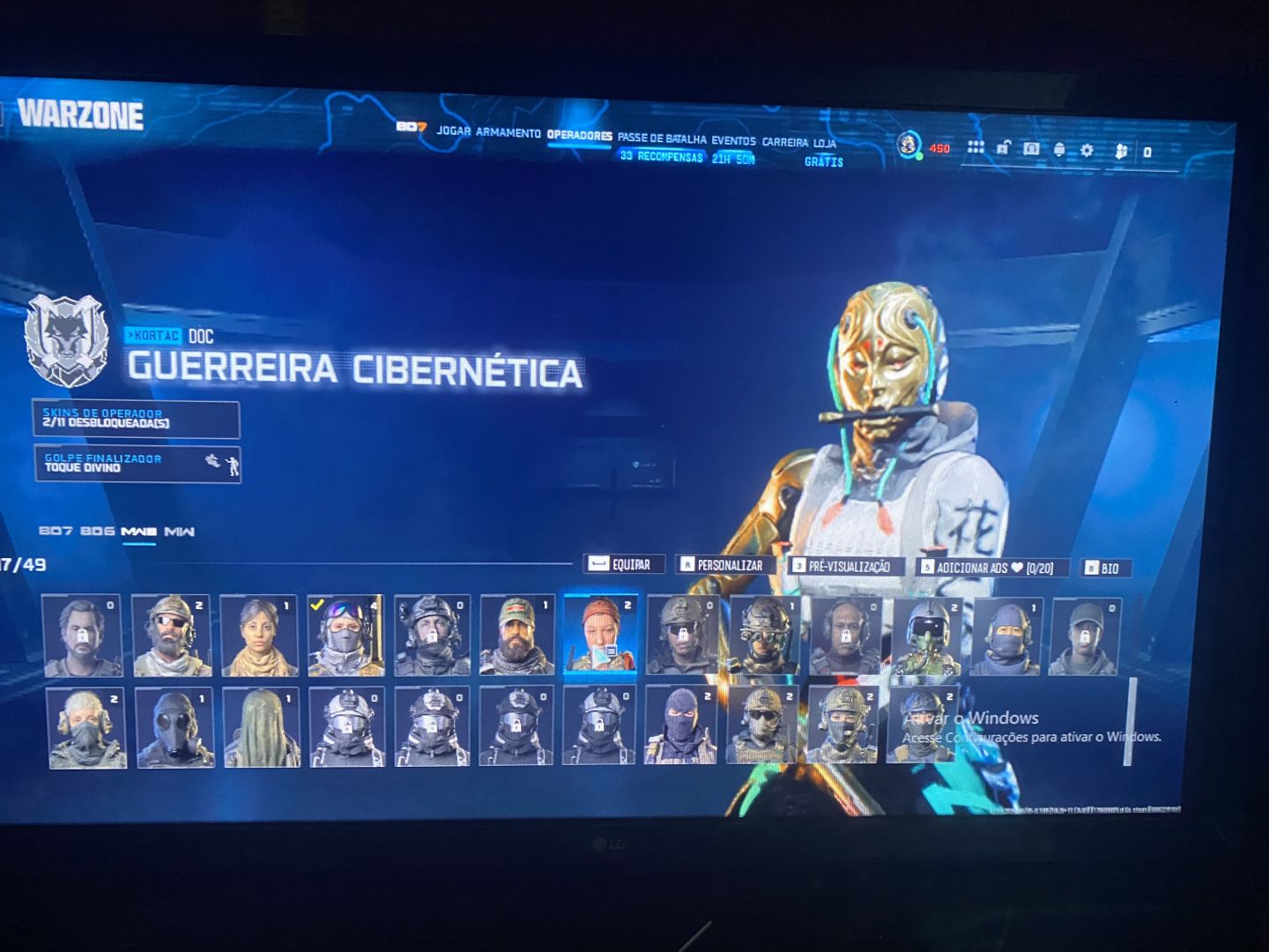 Conta warzone top com varias skins valeria iceflow dentre outras