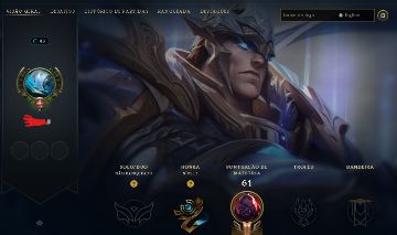Conta unranked upada 100% mao com skins deus rei garen e mais 3 outras