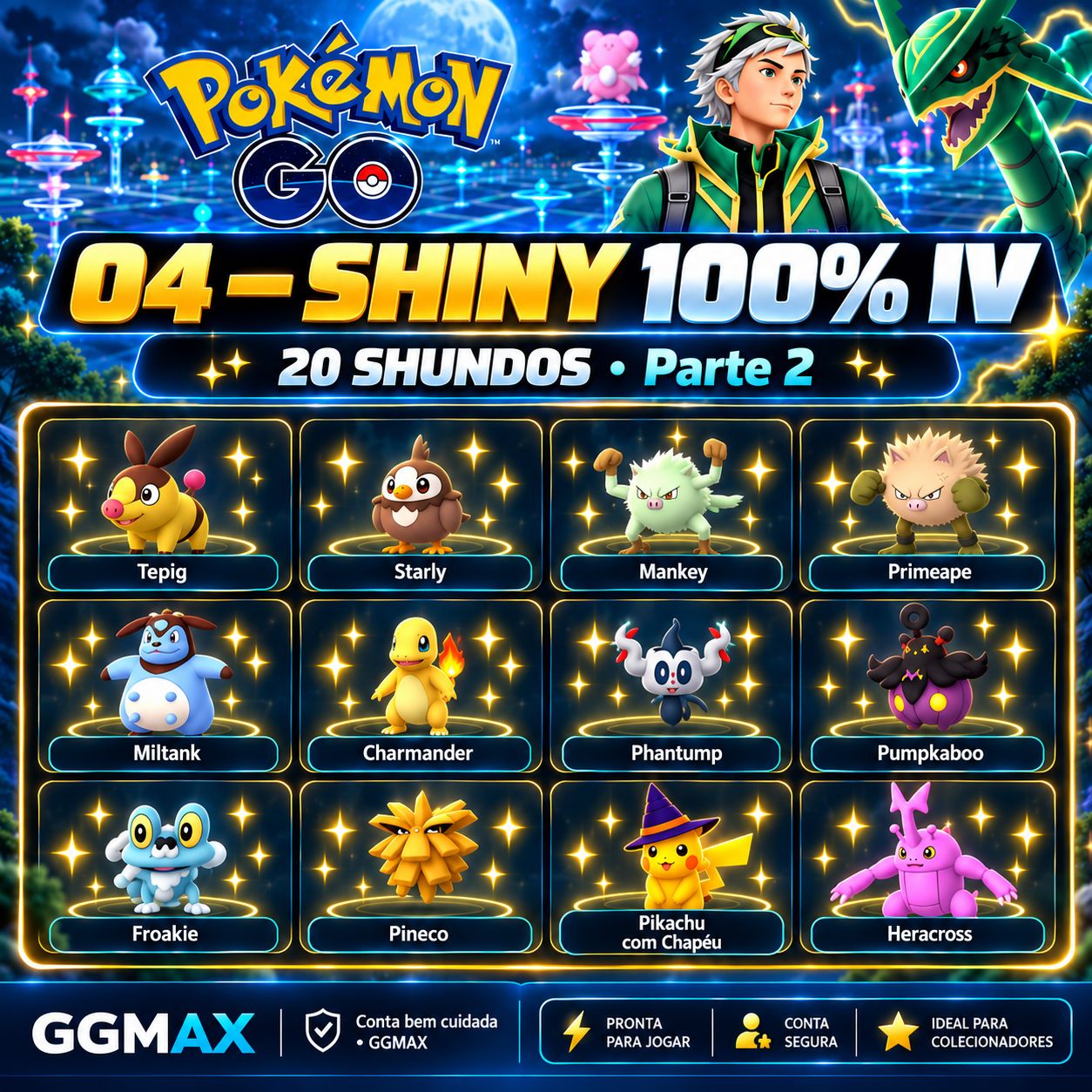 POKÉMON GO LVL 44 | 20 SHUNDOS | 45 HUNDOS 100% IV | MEWTWO 100% | SHINIES