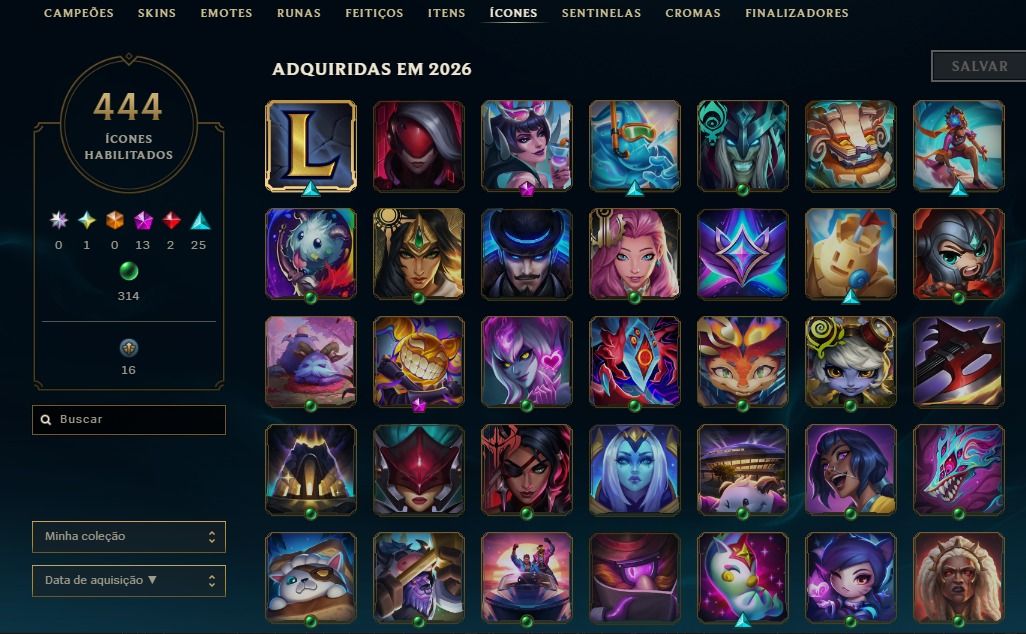 CONTA LOL BR 443 SKINS | EXALTADA | 6/7 ULTIMATE | LVL 798
