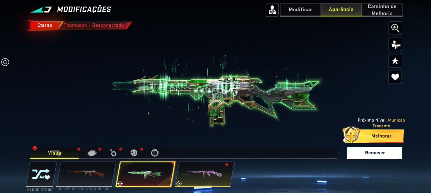 Conta blood stick gemada com armas eternas e evo da nova