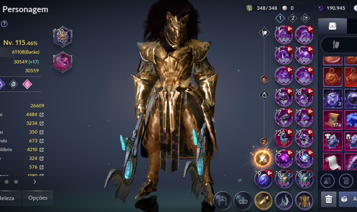 CONTA BLACK DESERT MOBILE | LEVEL 115 - 61K+ CP | CONTA PRA COMEÇAR NA FRENTE!