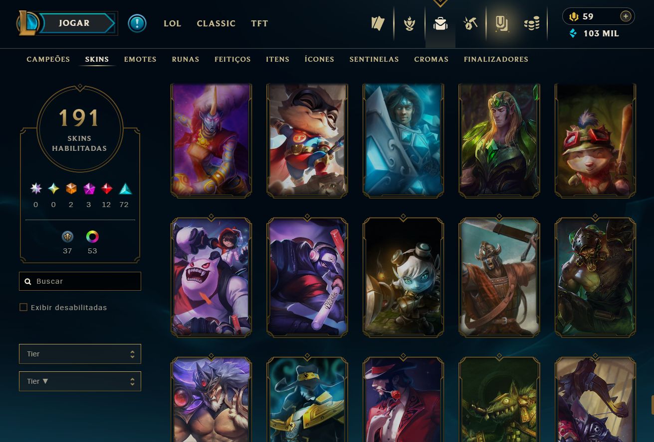 CONTA GOLD IV - 191 SKIN - FULL CHAMP + PREÇO BAIXISSIMO! - 100% SEGURA!