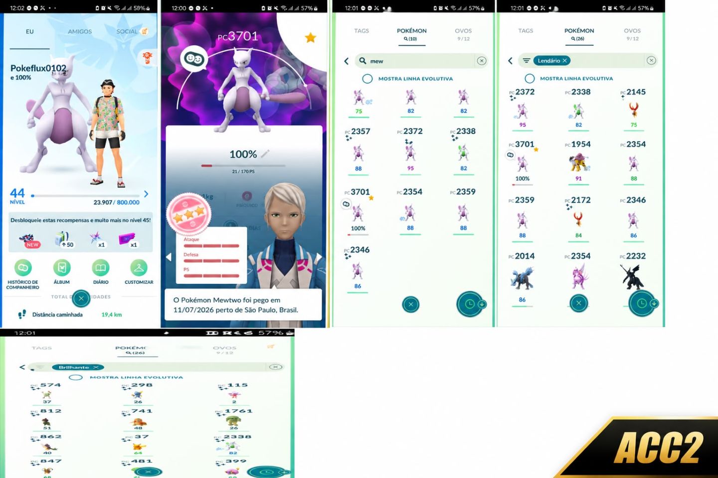 Contas Pokémon GO+Lendários | Pronta Entrega