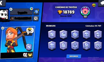 [ BRAWL STAR ] 18.789 Troféus + Buzz Godzilla Vermelho e Kit Poder 11