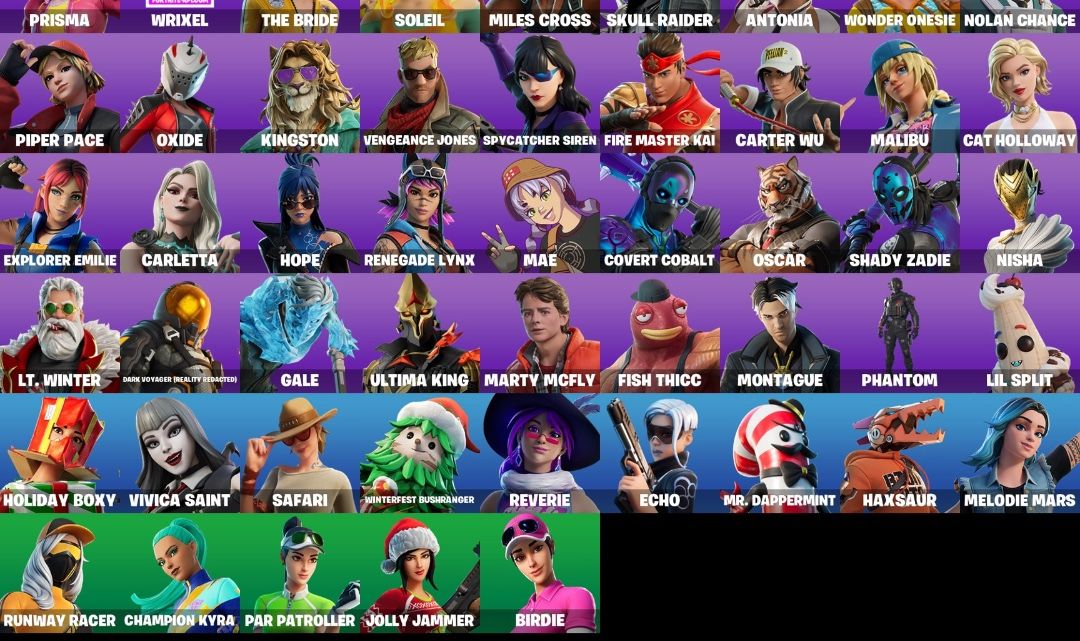 Conta Fortnite full acesso! De minha criação! Com várias skins tryhards
