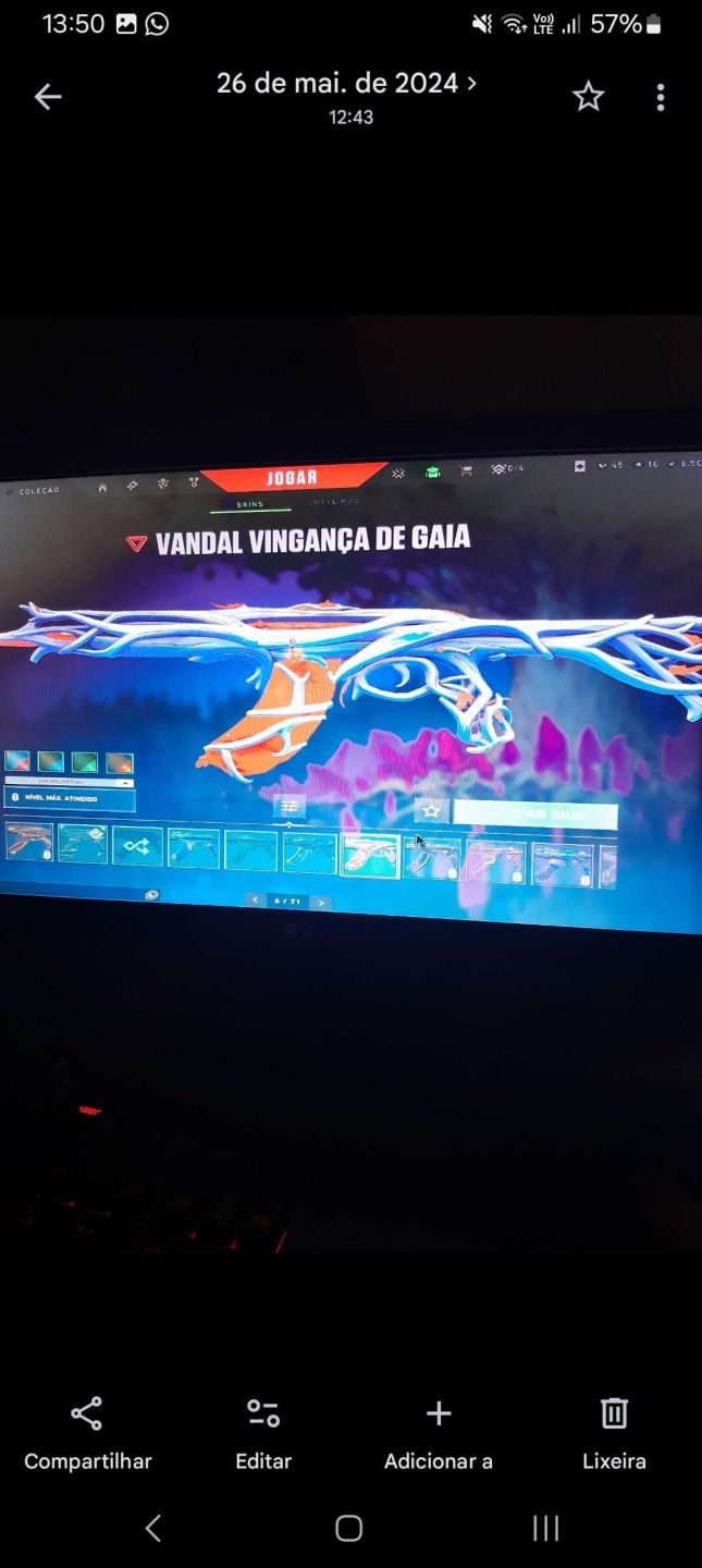 CONTA VALORANT COM MUITAS SKINS - vandal vingança de gaia e faca bio araxys
