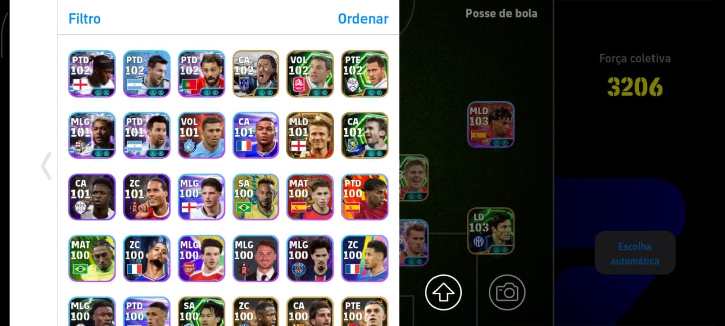 CONTA eFOOTBALL FORTE FORÇA COLETIVA 3200+