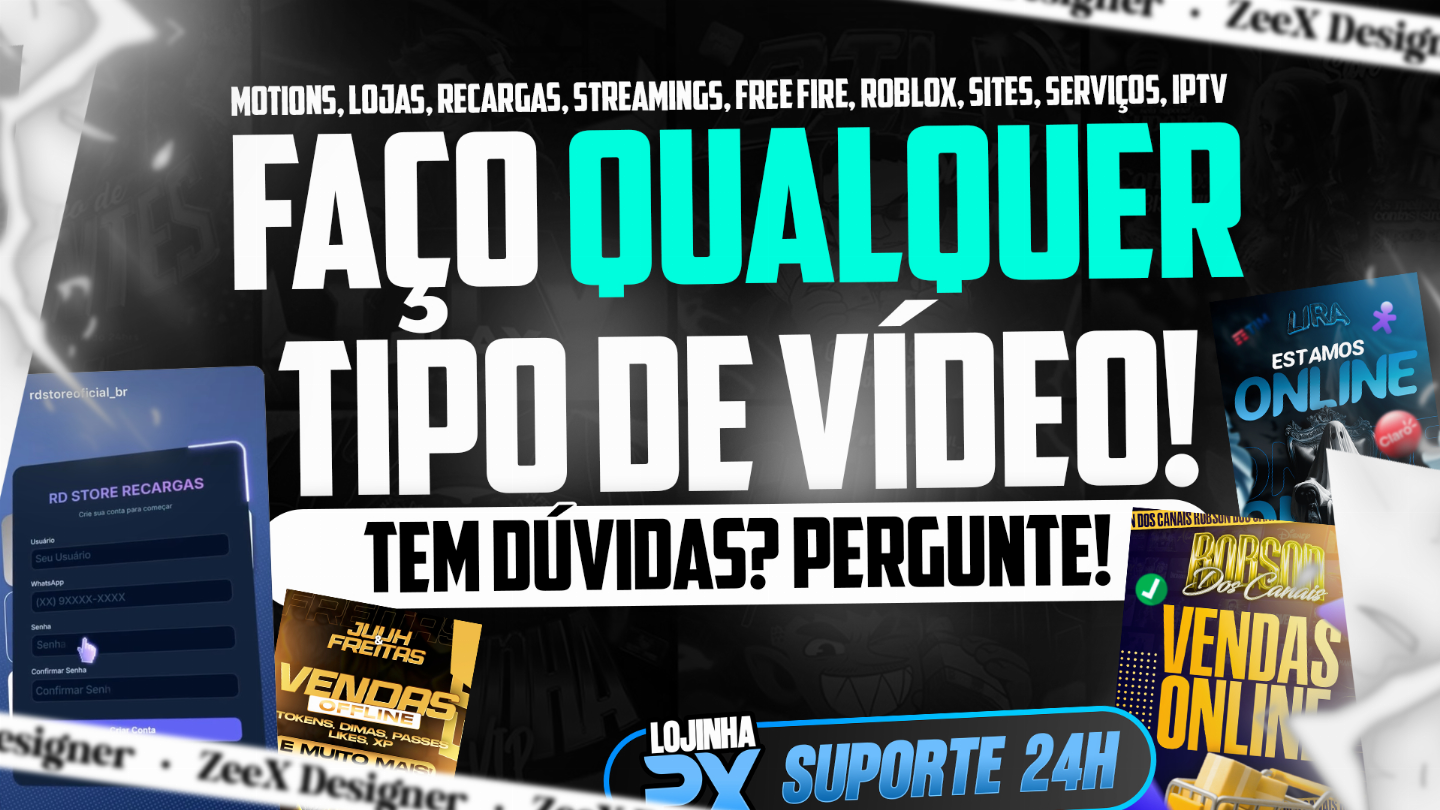 VÍDEOS E GIFS ANIMADOS - OVERLAYS, ORG DE APOSTAS, ATENDIMENTO ON E MUITO MAIS!