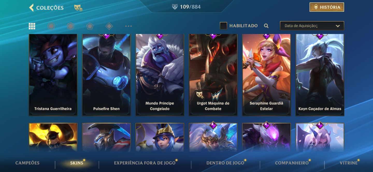 CONTA WILD RIFT 109 SKINS + RANKS EXCLUSIVOS