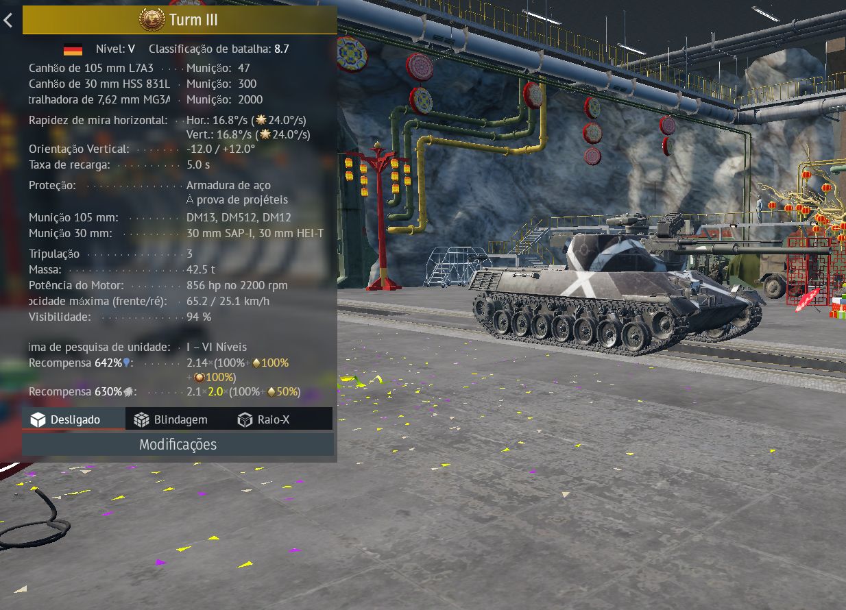 Conta war thander com 11 veiculos premium