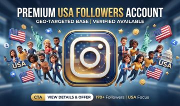 CONTA INSTAGRAM / REDE SOCIAL 170+ SEGUIDORES (EUA / NATIVO)
