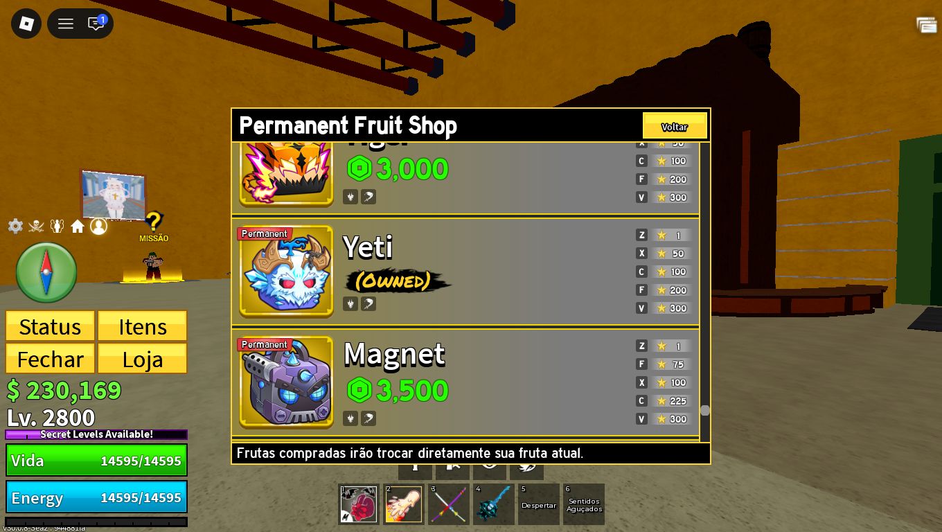 CONTA BLOX FRUITS + VBL | LVL 2800 + DARKBLADE + YETI, LIGHTNING PERM E MAIS!!