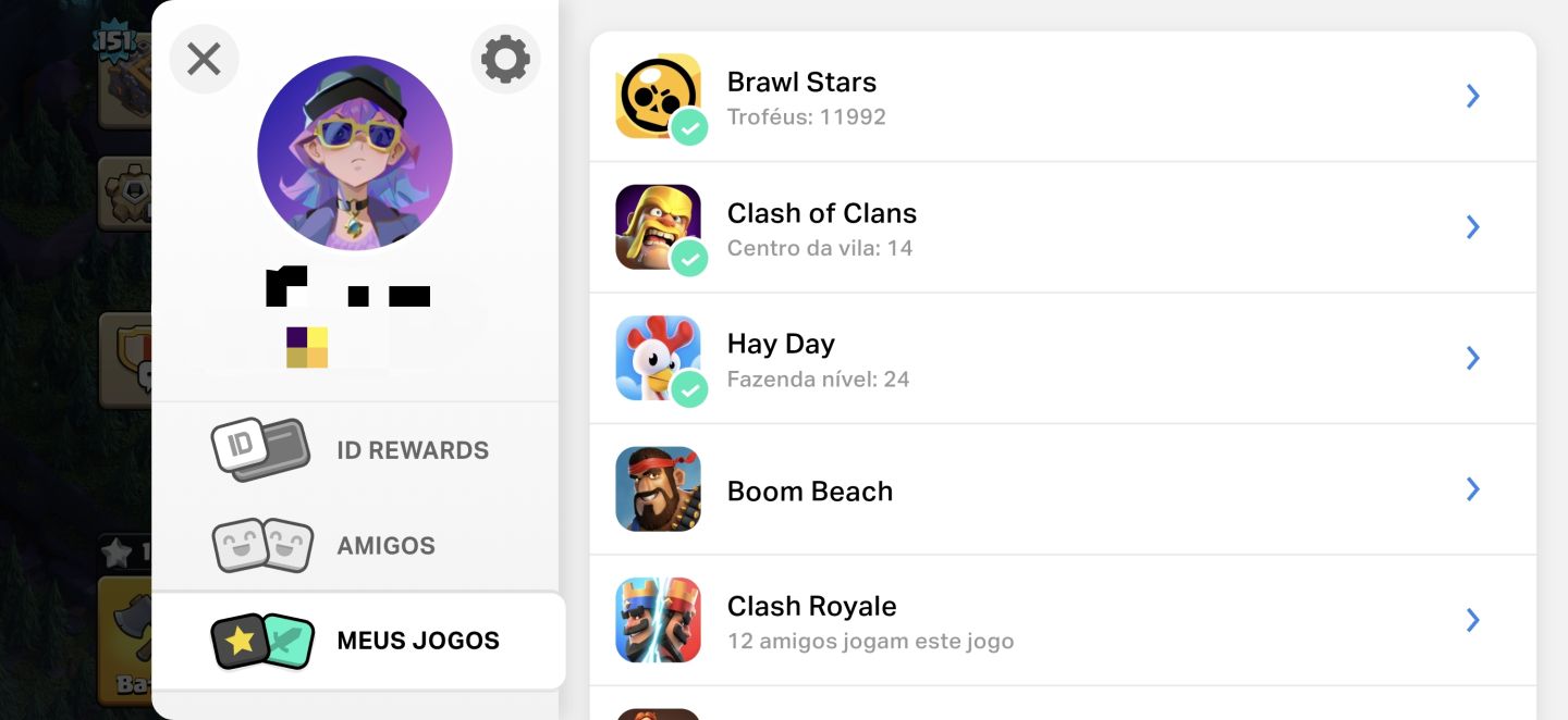 Conta de clash of clã cv14 semi-full + conta de BRAWL STARS é hay day de brinde