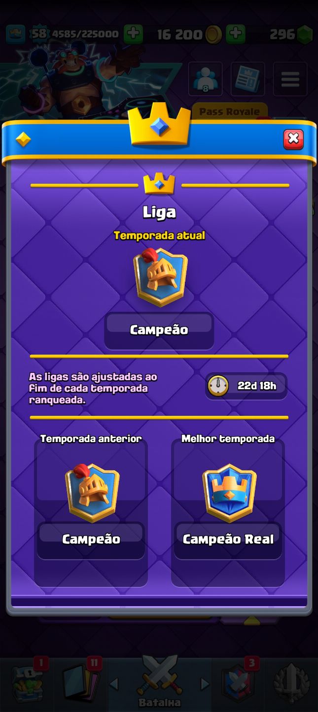 CONTA DE CLASH ROYALE gemada e upada 15 k MAIOR CAMPEAO