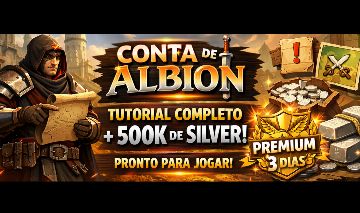 SERVIÇO DE CONTAS INICIAIS ALBION ONLINE TUTORIAL FEITO +3D PREMIUM +1Kk milhao