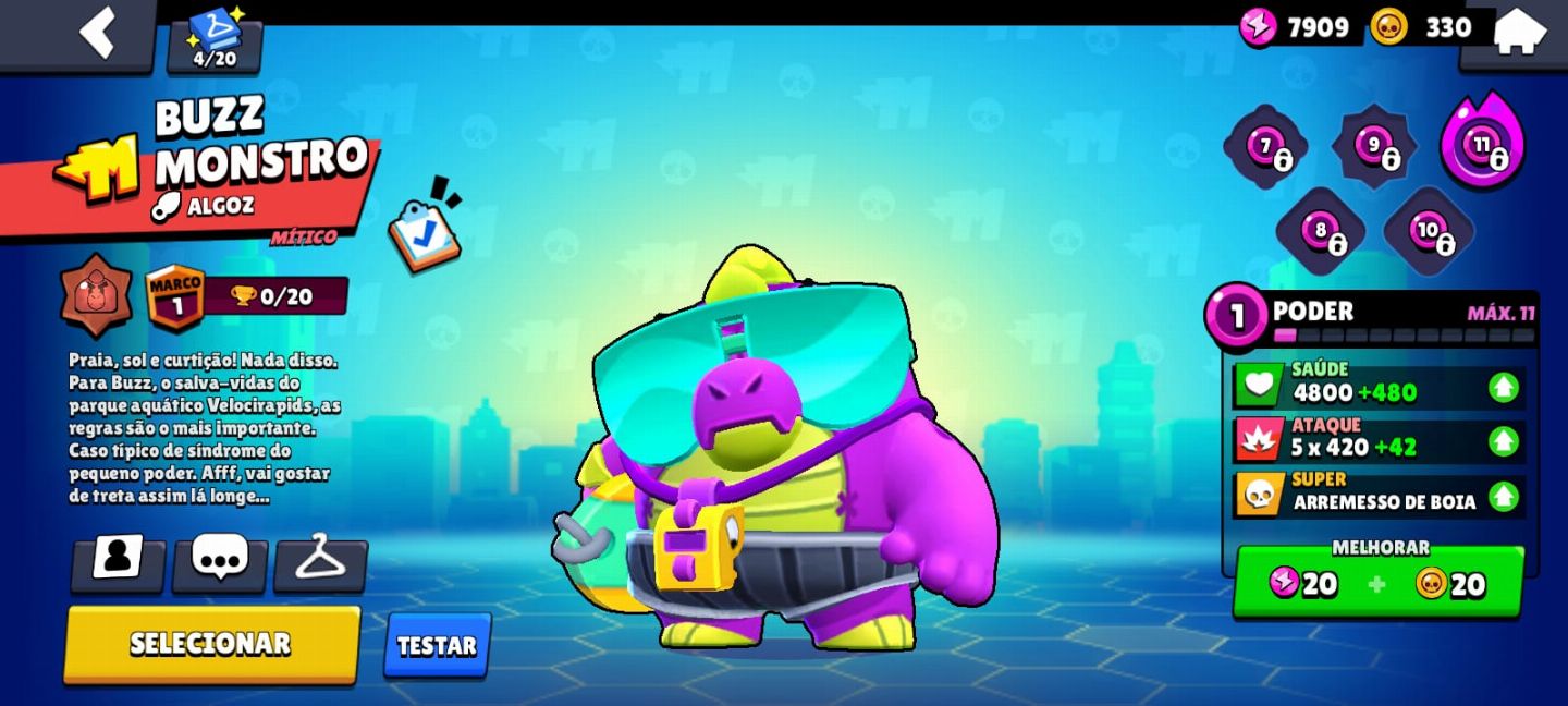 Conta brawl com varios lendarios e varias skins