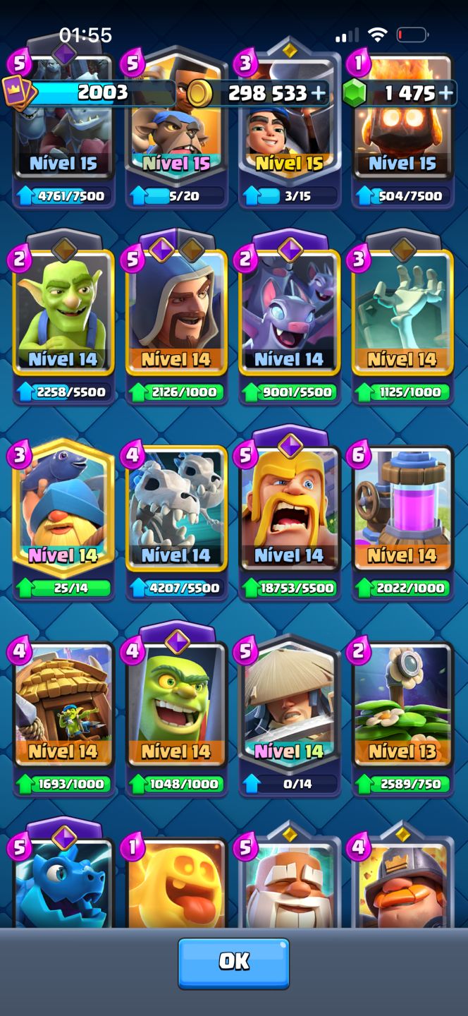 CONTA CLASH ROYALE COM 70 CARTAS LEVEL MÁXIMO, PRA SAIR RÁPIDO!
