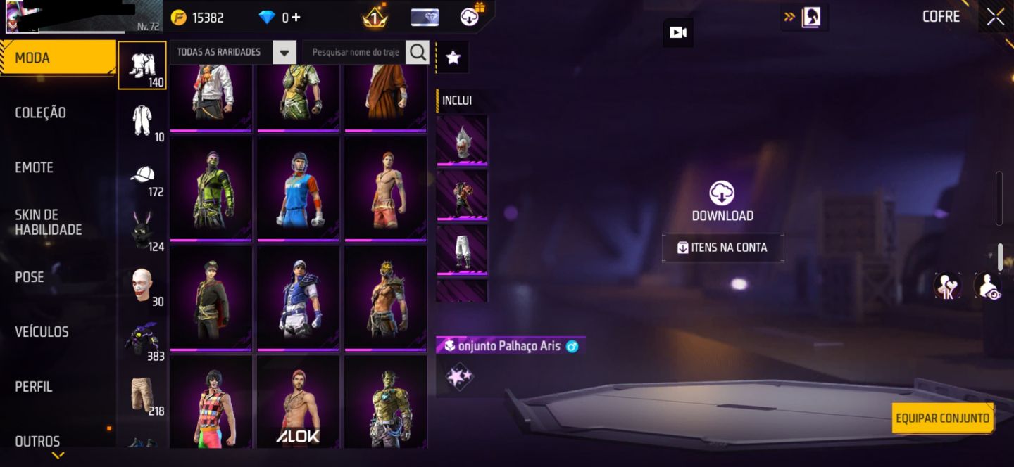 CONTA DE FREE FIRE UMP ARTE DA GUERRA