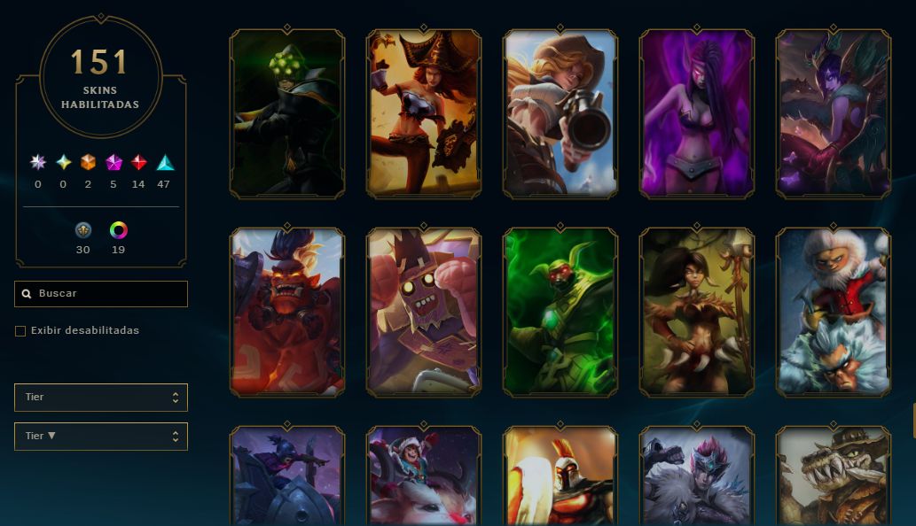 CONTA LOL - LV 242 - BANDEIRA PRAIAS PECAMINOSAS - SKINS 151