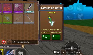 King Legacy | Nível 2277 | Arma Limitada Lâmina de Natal | Robux Investido