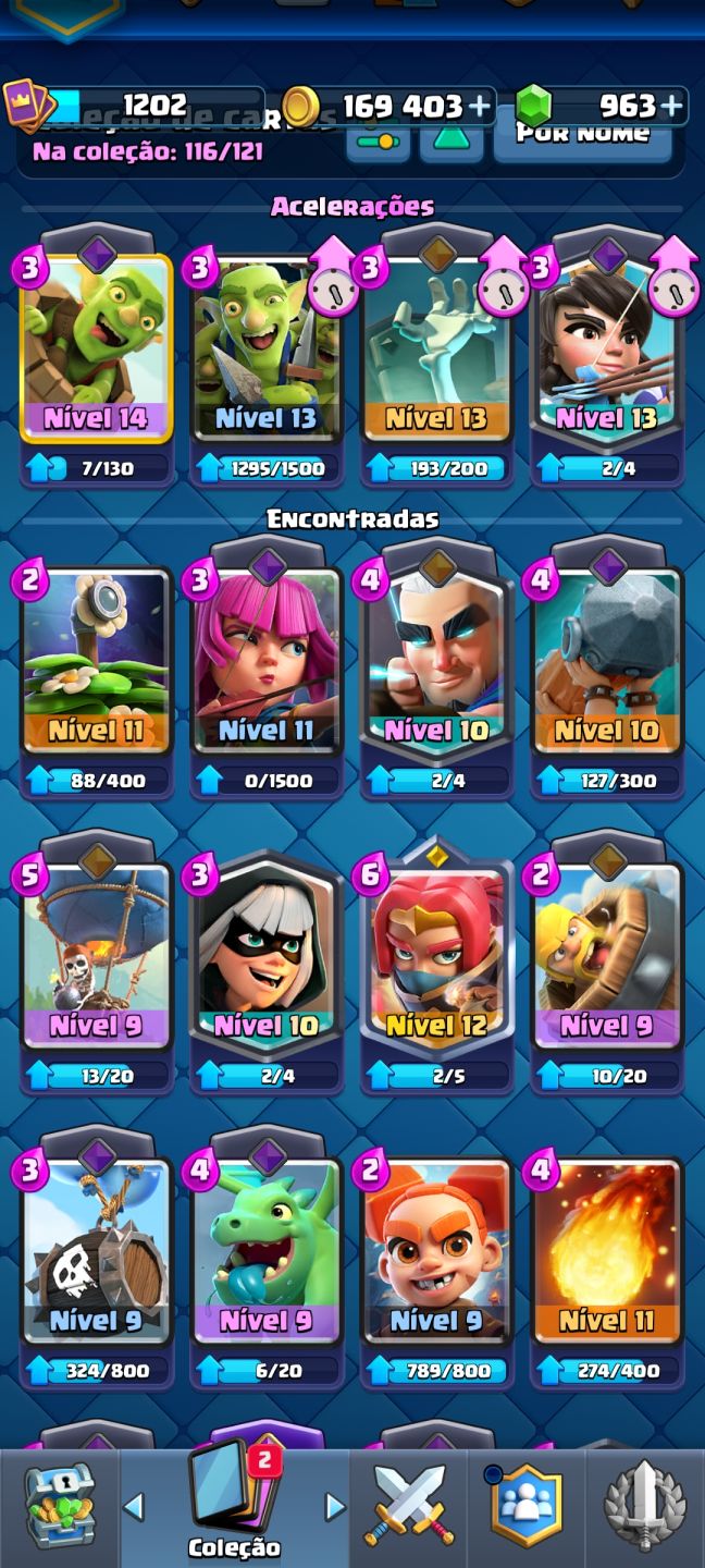 Conta Clash Royale | Arena 18 | 6.533 Troféus | Rei Nível 13 | Herói à Escolha