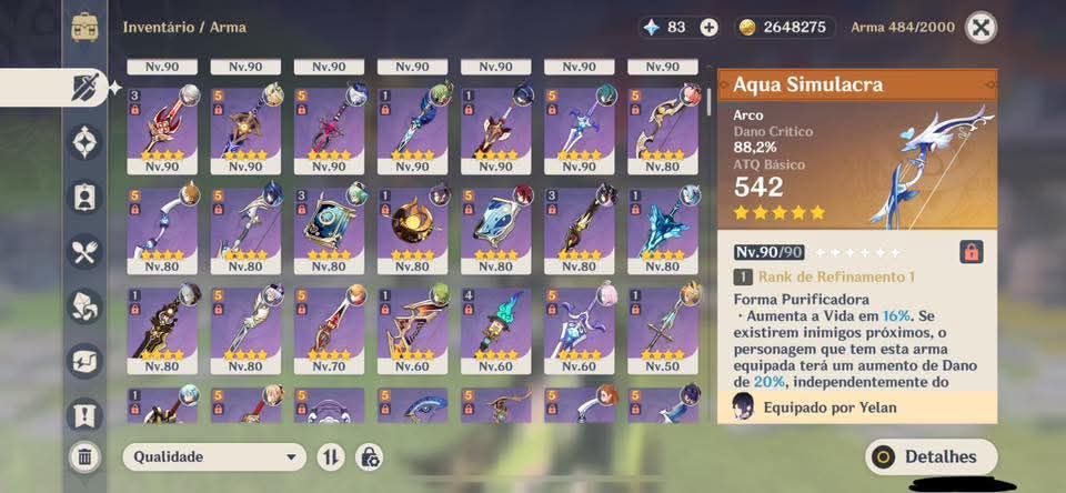CONTA INSANA AR 60 21 PERSONAGENS T5 21 ARMAS T5 PITY ALTO