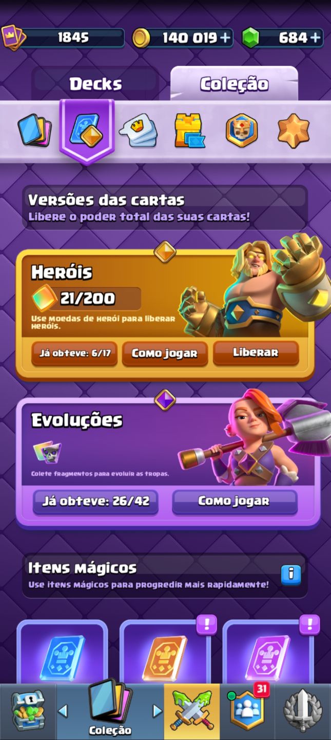 Conta clash royale