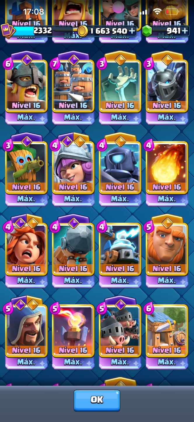 Conta de Clash Royale full maximizada