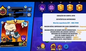 CONTA BRAWL STARS FULL 11 + SKINS RARAS E TODAS HIPERCARGAS