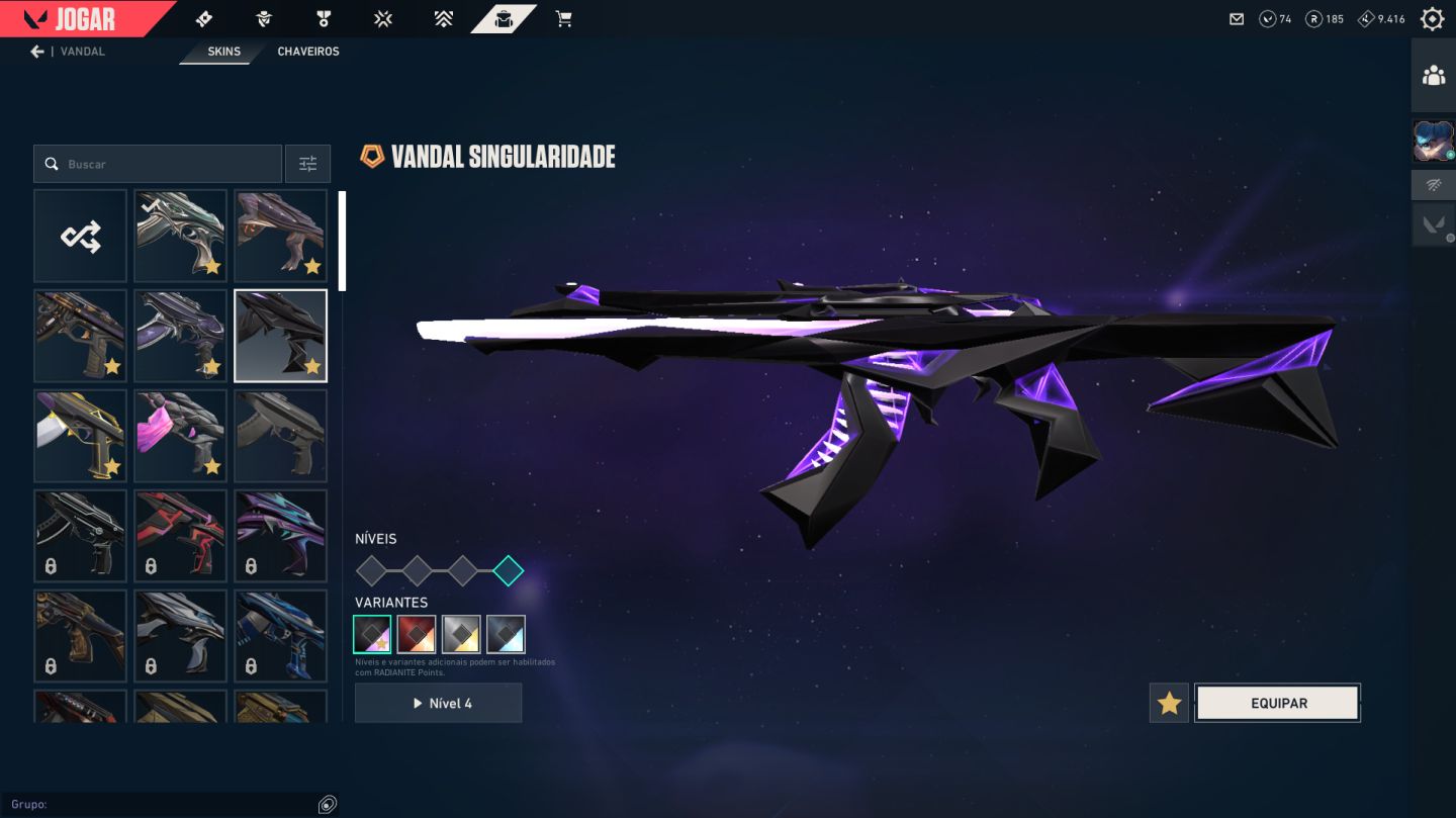 CONTA VALORANT 7 VANDALS KARAMBIT 2 SHERIFF 2 PHANTON OPERATOR GUARDIAN +2 PASS