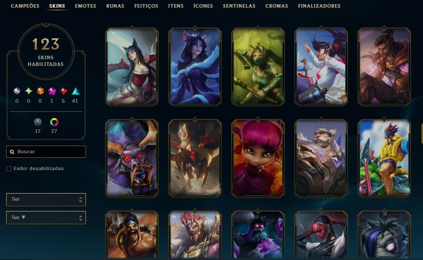 CONTA LOL ESMR 1 | LEVEL 273 | 120 SKINS | FULL CHAMPS | FULL ACESSO |EX DIAMOND