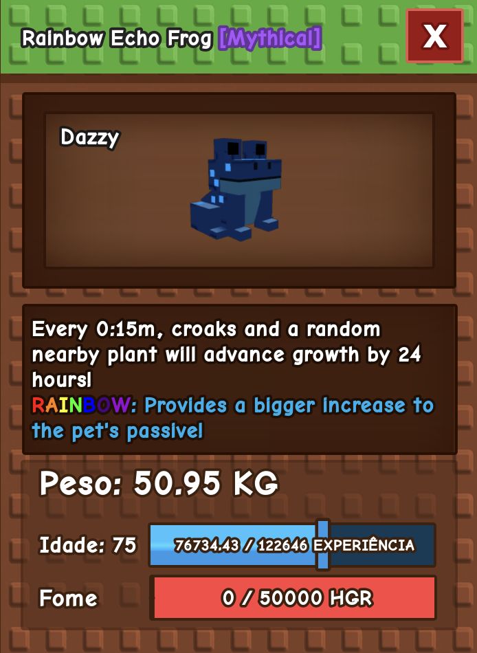 (10 PETS) GROW A GARDEN TODOS HUGE E RAINBOW