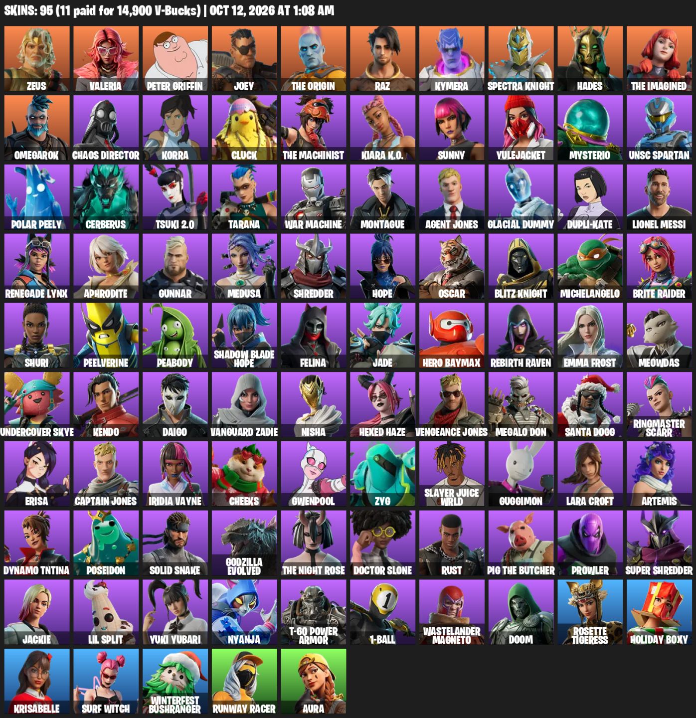 CONTA FORTNITE TRYHARD