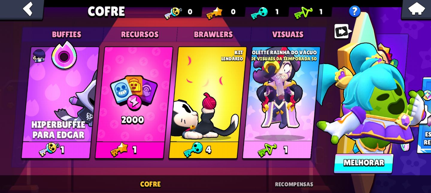 Conta de braw stars 13K de troféu,e muitas skins
