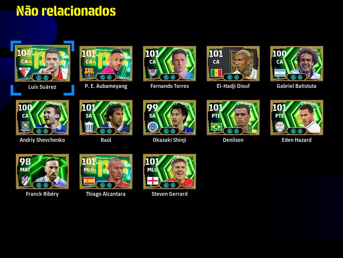 CONTA eFootball STEAM ELENCO FORTE ATAQUE PESADO PRONTA PARA EVOLUIR