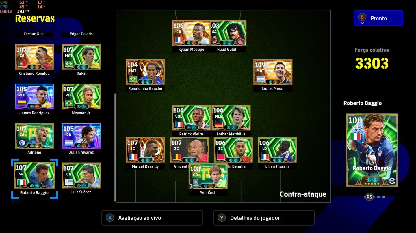 [CONTA META TOP] MESSI 109 + MBAPPÉ + GULLIT | eFootball XBOX E XBOX PC