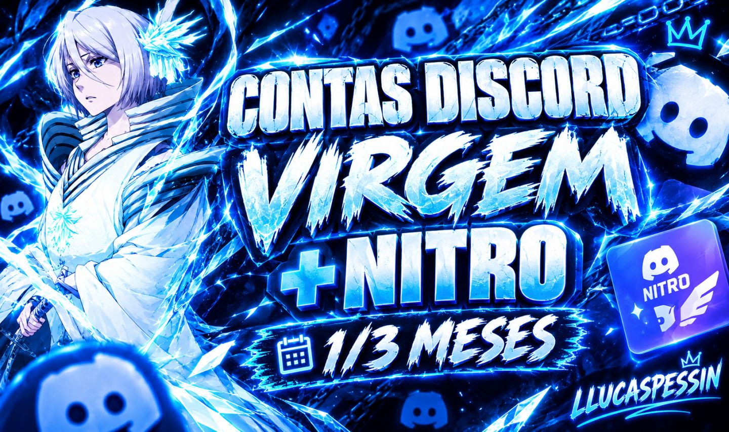 CONTAS DISCORD VIRGEM +30 DIAS - NITRO 1/3 MÊSES - ENTREGA AUTOMATICA
