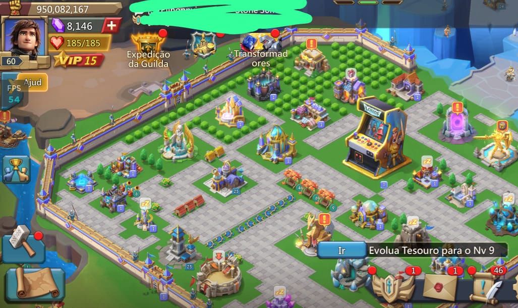 Conta Lords Mobile 1Bi de poder bem evoluída.