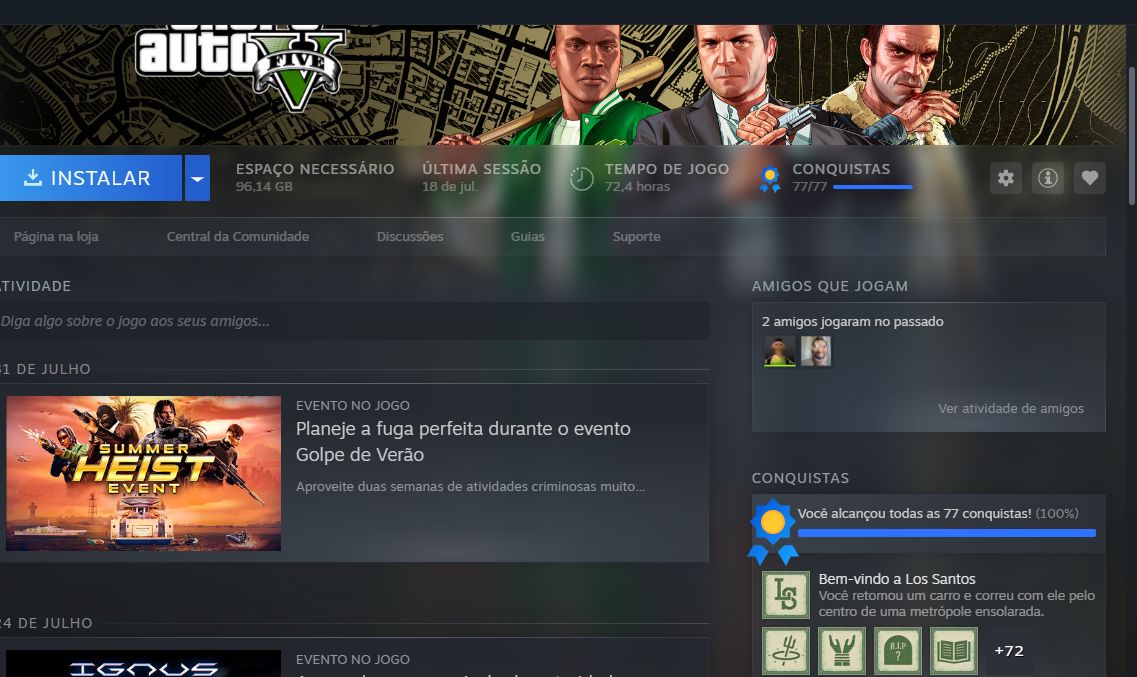 CONTA STEAM COM GTA 5, PEAK, ARK, DEAD BY DAYLIGHT, LEGO E WALLPAPER ENGINE