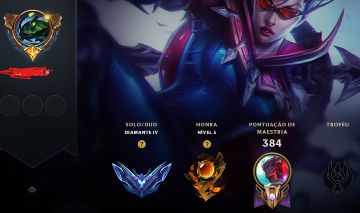 CONTA LOL, 33k ip, DIAMANTE 3. 65%WINRATE . NV 101