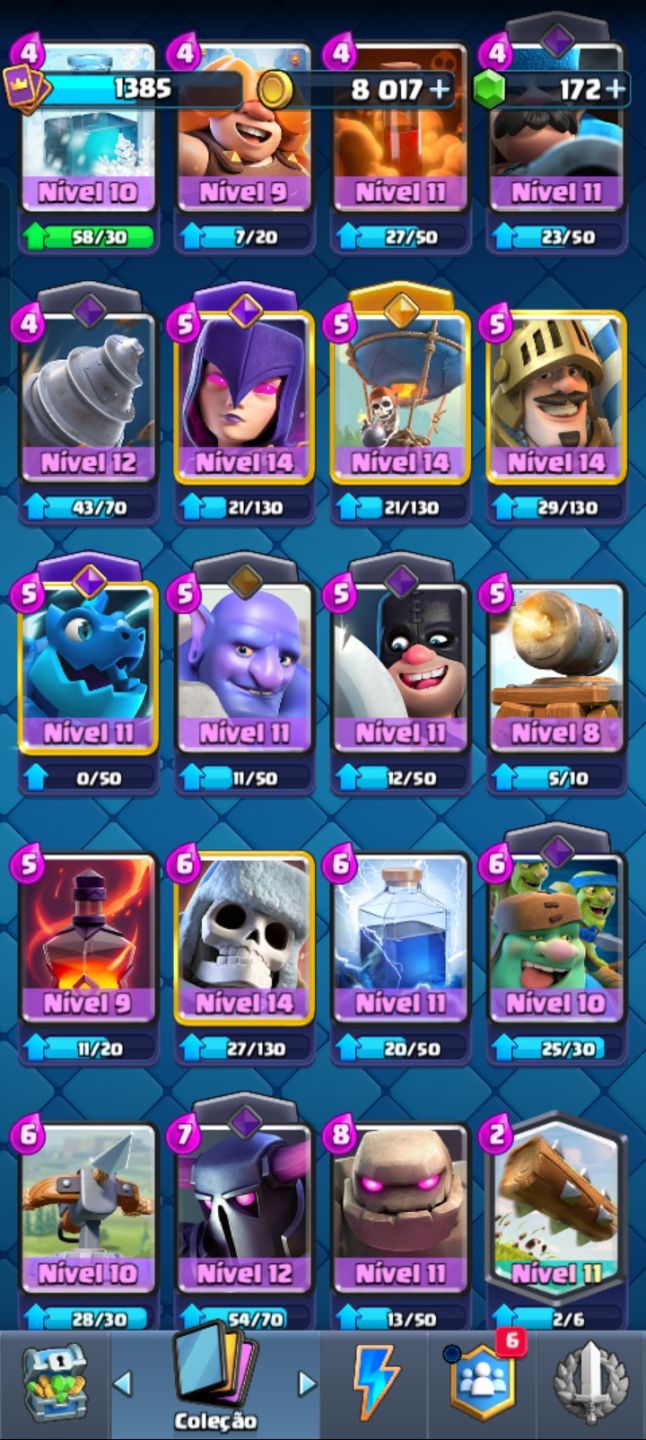 CONTA CLASH ROYALE END-GAME | 9500+ TROFÉUS (ARENA LENDÁRIA) | REI 14