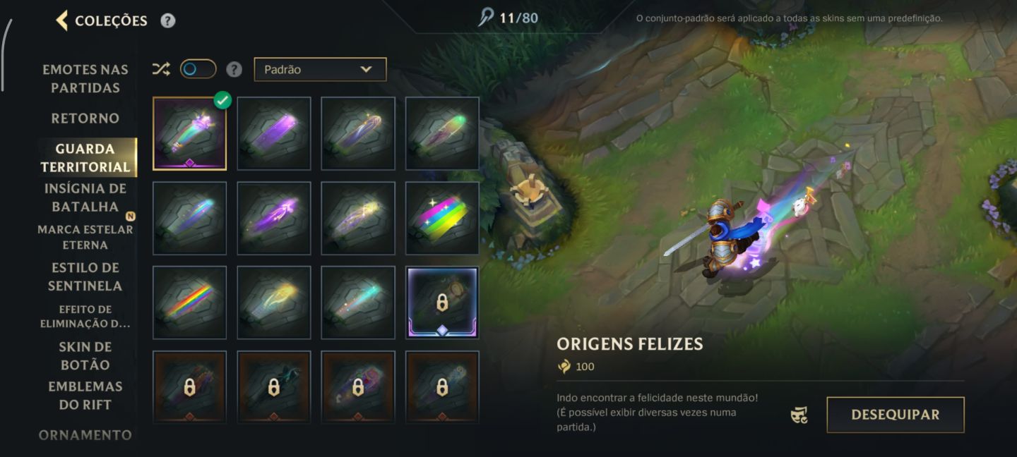 Conta wild rift com 290 skins