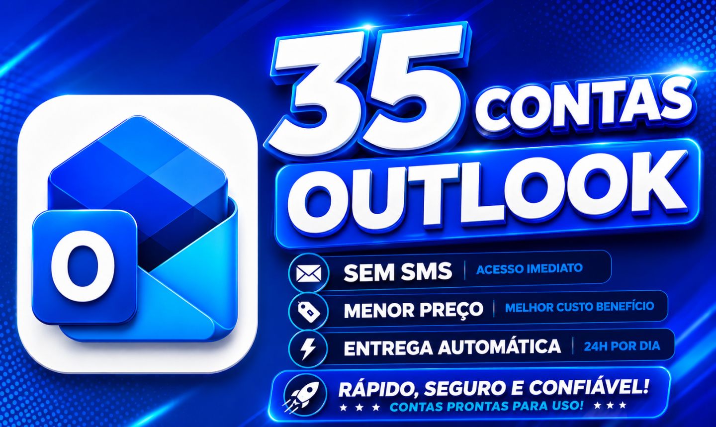 35x EMAIL OUTLOOK | ENTREGA AUTOMÁTICA | NÃO PRECISA DE SMS